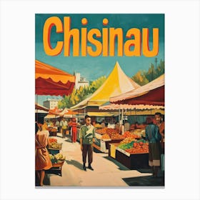 Aihrgdesign A 1970s Inspired Travel Poster For Chisinau 4 Canvas Print