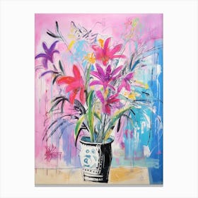 Flower Painting Fauvist Style Fuchsia 3 Canvas Print