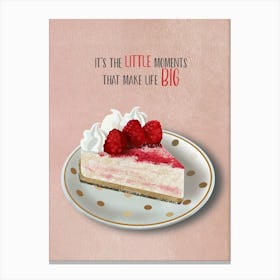 Raspberry Cake Canvas Print