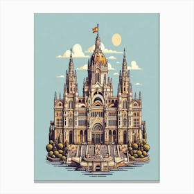 Barcelona Palace Canvas Print