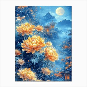 Chinese Peonies Canvas Print