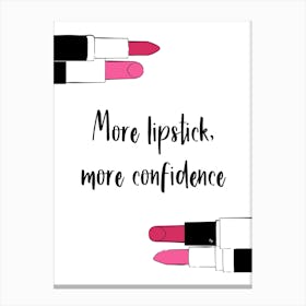 Lipstick Quote Canvas Print