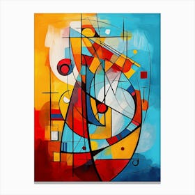 Abstract Modern Cubism Colorful Style Painting 6 Canvas Print