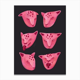 Pink Leopards Canvas Print
