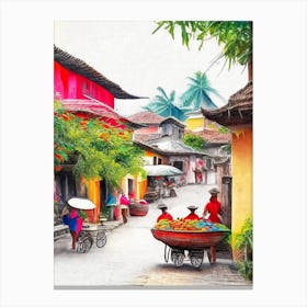 Hoi An Vietnam Soft Colours Tropical Destination Canvas Print