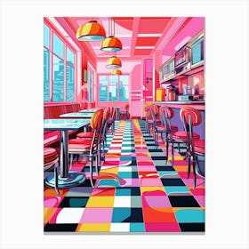 Retro Diner Colour Pop 2 Canvas Print