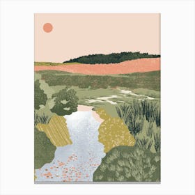 New Forest River Art Print Canvas Print