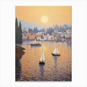 Gig Harbor Washington Retro Pop Art 10 Canvas Print