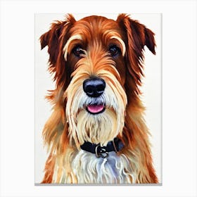 Irish Terrier 2 Watercolour dog Canvas Print