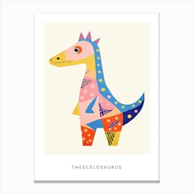 Nursery Dinosaur Art Thescelosaurus Poster Canvas Print