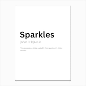 Sparkles Definition Meaning Canvas Print