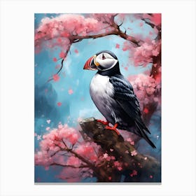 Puffin bird Canvas Print