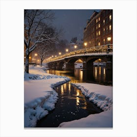 Winter In Boston Canvas Print