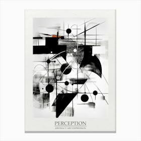 Perception Abstract Black And White 7 Poster Canvas Print
