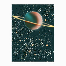 Saturn In Space Canvas Print