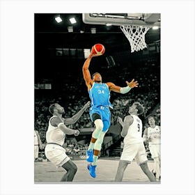 Giannis Antetokounmpo Of The Greece Mens National Team Canvas Print