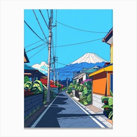 Shizuoka Japan 4 Colourful Illustration Canvas Print