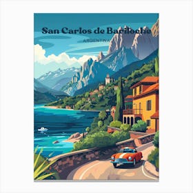 San Carlos De Bariloche Argentina Summer Travel Art Canvas Print