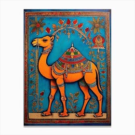 Default Traditional Madhubani Style Painting Of A Camel On A T 0 (1) Canvas Print