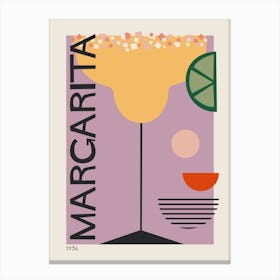 Margarita Retro Cocktail  Canvas Print