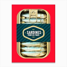 Vintage Sardines Pour Les Toasts Canvas Print