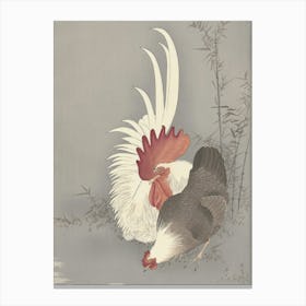 Japanese Ukiyo-E Chinese Rooster Canvas Print