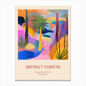 Colourful Gardens Huntington Desert Garden Usa 4 Red Poster Canvas Print
