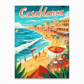 Aihrgdesign A 1970s Inspired Travel Poster For Casablanca 2 Canvas Print