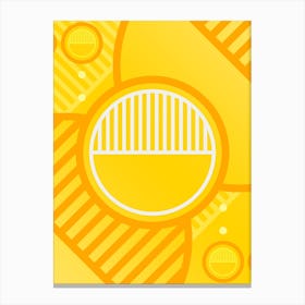 Geometric Abstract Glyph in Happy Yellow and Orange n.0029 Canvas Print