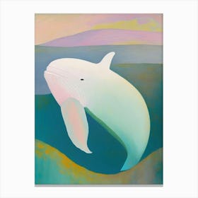 Beluga Whale Abstract Canvas Print