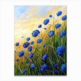 Blue Cornflowers 8 Canvas Print