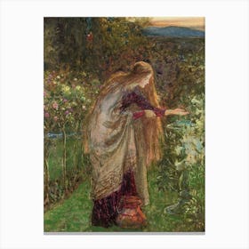 Frank Dicksee - The Sensitive Plant 1853-1928 | Vintage Witchy Pagan Goddess Art Print | Fully Remastered Painting in HD Canvas Print