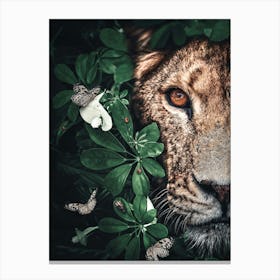 Lioness In The Forest Canvas Print