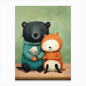 Bear Family Canvas Print