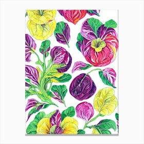 Radicchio Marker vegetable Canvas Print