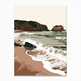 Cliffs And Waves Canvas Print