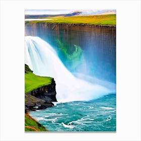 Gullfoss Waterfall, Iceland Majestic, Beautiful & Classic Canvas Print