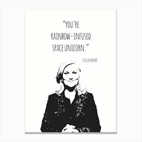 Leslie Knope Best Friend Canvas Print