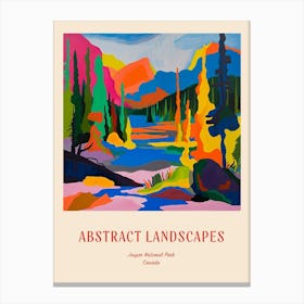 Colourful Abstract Jasper National Park Canada 2 Poster Canvas Print