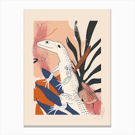 Modern Colourful Lizard Abstract Illustration 2 Canvas Print