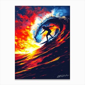 Surfing Aesthetic - Surfing Hero Canvas Print