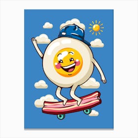 Funny Fried Egg Canvas Print