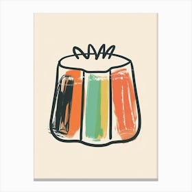 Jelly Line Gouache Minimalist Illustration Canvas Print