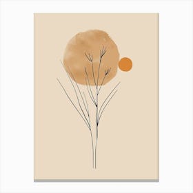 Zurich Botanical Garden Boho Line Art Canvas Print