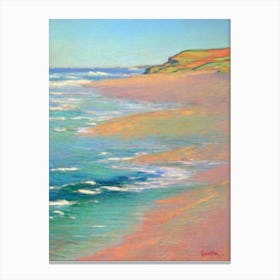 Crantock Beach Cornwall Monet Style Canvas Print