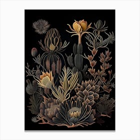 Dark Cactus2 Canvas Print