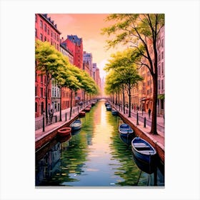 Canal Belt Amsterdam Neighborhood Art Print (4) Leinwandbild