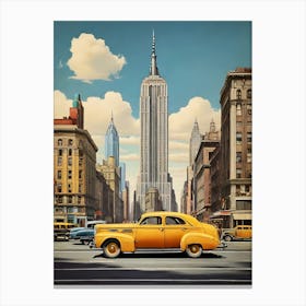 New York Vintage Poster 10 Canvas Print