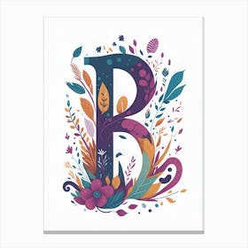 Colorful Letter B Illustration 57 Canvas Print