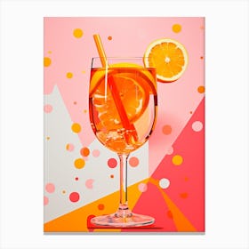 Orange Cocktails Pop Art Inspired 2 Canvas Print